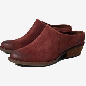 NWT BORN STARR DARK RED DISTRESSED CLOGS BOOTIES MULES 6 slip on
